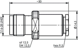 Telegärtner 100023760 100023760 TNC-connector Bus, recht 50 Ω 1 stuk(s)