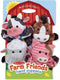 Melissa & Doug Boerderijvriendjes handpoppen (set van 4) - Koe, paard, schaap en varken