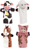 Melissa & Doug Boerderijvriendjes handpoppen (set van 4) - Koe, paard, schaap en varken