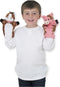 Melissa & Doug Boerderijvriendjes handpoppen (set van 4) - Koe, paard, schaap en varken