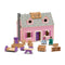 Melissa & Doug Draagbaar uitklapbaar mini-poppenhuis (draagbaar houten poppenhuis, werkende deuren, stevige handgrepen, 26,416 cm H × 30,226 cm B × 42,418 cm L)
