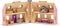 Melissa & Doug Draagbaar uitklapbaar mini-poppenhuis (draagbaar houten poppenhuis, werkende deuren, stevige handgrepen, 26,416 cm H × 30,226 cm B × 42,418 cm L)
