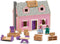 Melissa & Doug Draagbaar uitklapbaar mini-poppenhuis (draagbaar houten poppenhuis, werkende deuren, stevige handgrepen, 26,416 cm H × 30,226 cm B × 42,418 cm L)