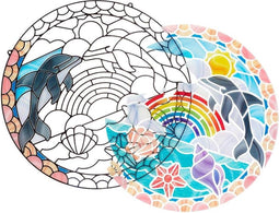 Melissa & Doug - Glas in lood - Dolphins - Knutselset