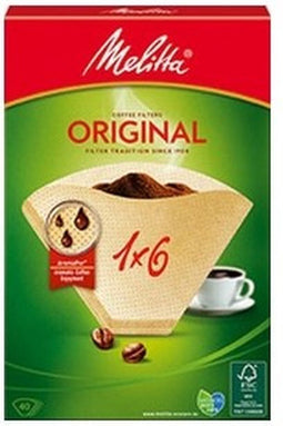 Melitta filter 1x6 - 1 doos met 40 stuks in verpakking