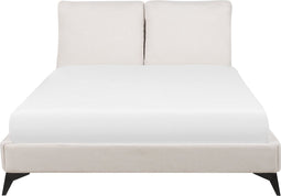 MELLE - Tweepersoonsbed - Beige - 160 x 200 cm - Chenille