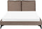 MELLE - Tweepersoonsbed - Bruin - 140 x 200 cm - Bouclé
