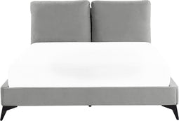 MELLE - Tweepersoonsbed - Grijs - 160 x 200 cm - Fluweel