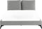 MELLE - Tweepersoonsbed - Grijs - 160 x 200 cm - Fluweel