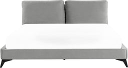 MELLE - Tweepersoonsbed - Grijs - 180 x 200 cm - Fluweel