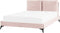 MELLE - Tweepersoonsbed - Roze - 140 x 200 cm - Fluweel