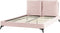 MELLE - Tweepersoonsbed - Roze - 140 x 200 cm - Fluweel