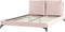 MELLE - Tweepersoonsbed - Roze - 160 x 200 cm - Fluweel
