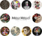 Melli Mello - Abstract Flow - Wall Circle - Ø50 cm - Muurcirkel - Dibond - Voor Binnen & Buiten - Woonaccessoire - Kunst - Schilderij