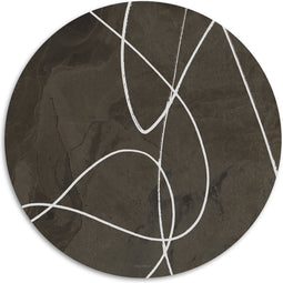 Melli Mello - Abstract Flow - Wall Circle - Ø70 cm - Muurcirkel - Dibond - Voor Binnen & Buiten Woonaccessoire - Kunst - Schilderij