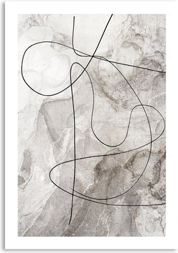 Melli Mello - Abstract Wave - Wall Art - 70x100cm - Dibond - Woonaccessoire - Wanddecoratie - Kunst - Art - Interieur - Schilderij - Poster