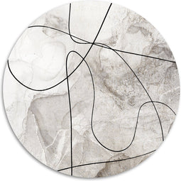 Melli Mello - Abstract Wave - Wall Circle - Ø 70 - Muurcirkel - Wanddecoratie - Dibond - Voor Binnen & Buiten - Woonaccessoire - Kunst - Schilderij