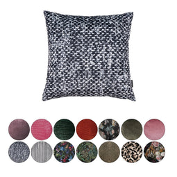 Melli Mello Black or White - Sierkussen - 45x45cm - Zwart & Wit - Velvet - inclusief binnen kussen - met print