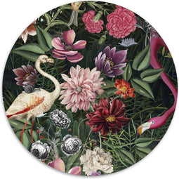 Melli Mello - Bold Jungle - Wall Circle - Ø 70 - Muurcirkel - Wanddecoratie - Dibond - Voor Binnen & Buiten - Woonaccessoire - Kunst - Schilderij