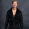 Melli Mello By the Way - Badjas - Ochtendjas - Unisex - Maat L/XL - Zwart - Zacht - Velvet