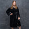 Melli Mello By the Way - Badjas - Ochtendjas - Unisex - Maat S/M - Zwart - Zacht - Velvet