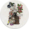Melli Mello - Cat Lady - Wall Circle - Ø50 cm - Muurcirkel - Dibond - Voor Binnen & Buiten - Woonaccessoire - Kunst - Schilderij