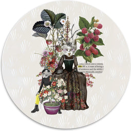 Melli Mello - Cat Lady - Wall Circle - Ø70 cm - Muurcirkel- Dibond - Voor Binnen & Buiten - Woonaccessoire - Kunst - Schilderij