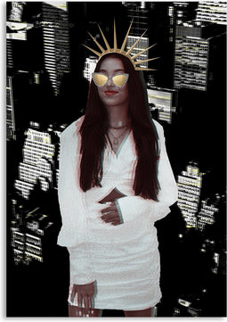 Melli Mello - City Girl - Wall Art - 70x100cm - Dibond - Woonaccessoire - Wanddecoratie - Kunst - Art - Interieur - Schilderij - Poster