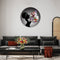 Melli Mello - Face off - Wall Circle - Ø 70 - Muurcirkel - Wanddecoratie - Dibond - Voor Binnen & Buiten - Woonaccessoire - Kunst - Schilderij