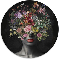 Melli Mello - Floral Thoughts - Wall Circle - Ø 100 - Muurcirkel - Wanddecoratie - Dibond - Voor Binnen & Buiten - Woonaccessoire - Kunst - Schilderij