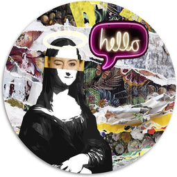 Melli Mello - Forever City Girl - Wall Circle - Ø50 cm - Muurcirkel - Wanddecoratie - Dibond - Voor Binnen & Buiten - Woonaccessoire - Kunst - Schilderij