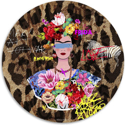 Melli Mello - Frida - Wall Circle - Ø 100 - Muurcirkel - Wanddecoratie - Dibond - Voor Binnen & Buiten - Woonaccessoire - Kunst - Schilderij