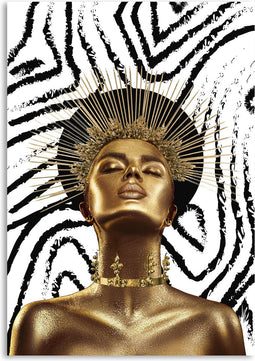 Melli Mello - Golden goddess - Wall art - 80x120cm - Dibond - Woonaccessoire - Wanddecoratie - Kunst - Art - Interieur - Schilderij - Poster