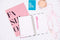 Melli Mello Journal Notebook - Notitieboek A5 Hardcover met Ringband - Notitieblok met Lijnbedrukking - Flower Power - 21x15x2 cm