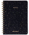 Melli Mello Journal Notebook - Notitieboek A5 Hardcover met Ringband - Notitieblok met Lijnbedrukking - Night Sky - 21x15x2 cm