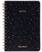 Melli Mello Journal Notebook - Notitieboek A5 Hardcover met Ringband - Notitieblok met Lijnbedrukking - Night Sky - 21x15x2 cm