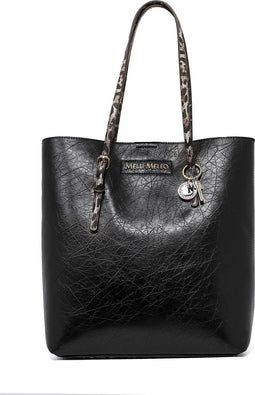 Melli Mello - Leo - Handtas - Shopper - Tas - Zwart - Leopard - PU leder