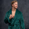 Melli Mello Love Story - Badjas - Ochtendjas - Unisex - Maat L/XL - Petrol - Zacht - Velvet