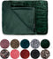 Melli Mello Luxe Plaid 130x170cm - Groen -Luxe Fleecedeken: Plaid voor Stijlvolle Decoratie- Flanel Fleece Plaid voor Bank, Bed en Decoratie - Extra Zacht en Comfortabel - Be My Baby
