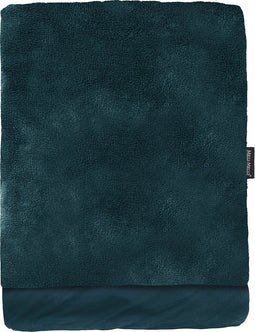 Melli Mello Luxe Plaid 130x170cm - Petrol- Luxe Fleecedeken: Plaid voor Stijlvolle Decoratie- Flanel Fleece Plaid voor Bank, Bed en Decoratie - Extra Zacht en Comfortabel - Love story