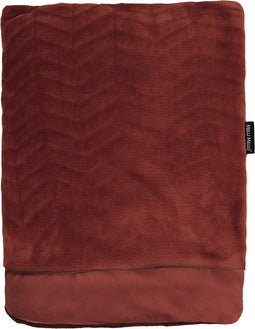 Melli Mello Luxe Plaid 130x170cm - Roest Terra - Luxe Fleecedeken - Plaid voor Stijlvolle Decoratie- Flanel Fleece Plaid voor Bank, Bed en Decoratie - Extra Zacht en Comfortabel - Heartbreaker