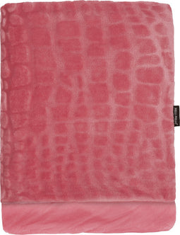 Melli Mello Luxe Plaid 130x170cm - Roze- Luxe Fleecedeken: Plaid voor Stijlvolle Decoratie- Flanel Fleece Plaid voor Bank, Bed en Decoratie - Extra Zacht en Comfortabel - Sweet Escape