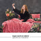 Melli Mello Luxe Plaid 130x170cm - Roze- Luxe Fleecedeken: Plaid voor Stijlvolle Decoratie- Flanel Fleece Plaid voor Bank, Bed en Decoratie - Extra Zacht en Comfortabel - Sweet Escape