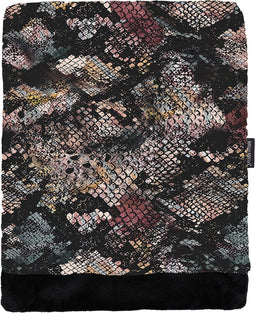Melli Mello Luxe Plaid 130x170cm - Slangenprint - Luxe Fleecedeken: Plaid voor Stijlvolle Decoratie- Flanel Fleece Plaid voor Bank, Bed en Decoratie - Extra Zacht en Comfortabel- Keep Me Wild