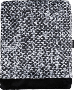 Melli Mello Luxe Plaid 130x170cm - Zwart-Wit - Luxe Fleecedeken: Plaid voor Stijlvolle Decoratie- Flanel Fleece Plaid voor Bank, Bed en Decoratie - Extra Zacht en Comfortabel - Black or White