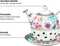 Melli Mello Luxe Theepot en Theemok 2-in-1 - incl Schoteltje - Porselein - 600ml - High Tea Set - Tea for One - 14x15x15cm