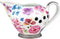 Melli Mello - Nora - Melkkan - 280 ml - Porselein - Schenkkan - Bloemen