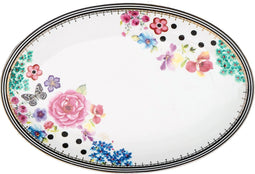 Melli Mello - Nora - Serveerschaal - Ø30,5 - Porselein - Bloemen - Polkadot - Hapjesschaal