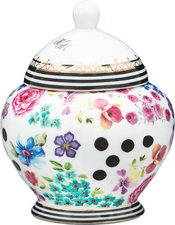 Melli Mello - Nora - Suikerpot - 280 ml - Porselein - Bloemen - Polkadots - Suikerkommetje - Suiker