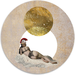 Melli Mello - Over the Moon - Wall Circle - Ø 100 - Muurcirkels - Wanddecoratie - Dibond - Voor Binnen & Buiten - Woonaccessoire - Kunst - Schilderij